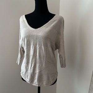 Off the shoulder cream Express sweater